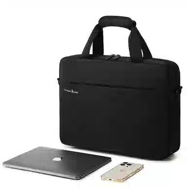 维多利亚旅行者 休闲纯色简约适用华为联想时尚 牛津布 电脑包 常规 男女同款情侣款 黑色