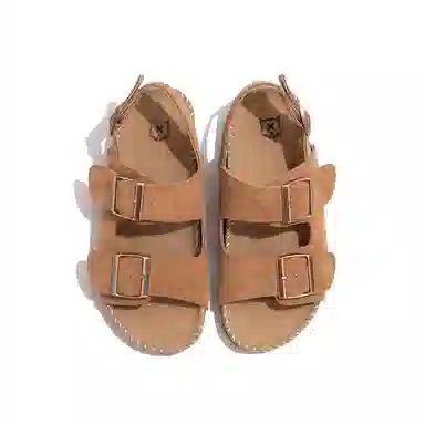 老喵 复古舒适百搭 沙滩凉鞋 女款 驼色