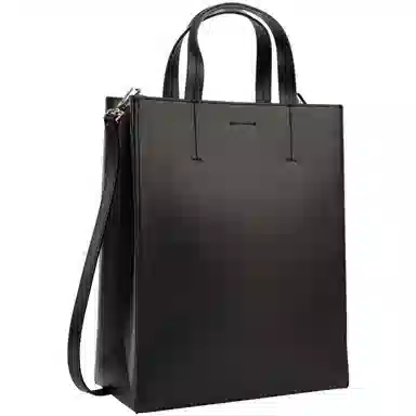 Calvin Klein Medium Leather Tote Black