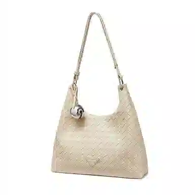 Red Dragonfly Quilted Leather Shoulder Bag