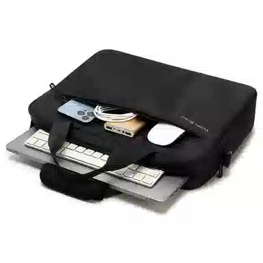 维多利亚旅行者 休闲纯色简约适用华为联想时尚 牛津布 电脑包 常规 男女同款情侣款 黑色