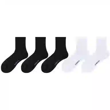 莫代尔 亲肤透气自然舒适无痕自然吸汗透气耐穿百搭简约不紧勒有弹力网眼中筒袜 男款 组合装