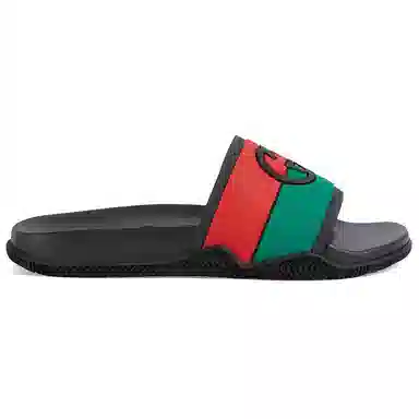 Gucci Double G Black Slides