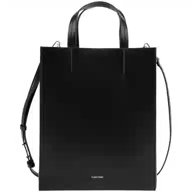 Calvin Klein Medium Leather Tote Black
