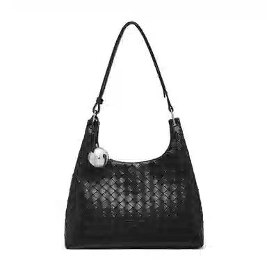 Red Dragonfly Quilted Leather Shoulder Bag