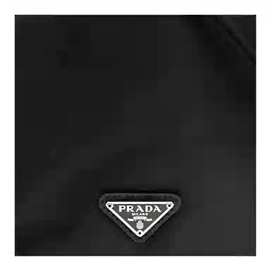 Prada Logo Drawstring Pouch Black