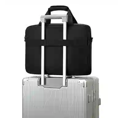 维多利亚旅行者 休闲纯色简约适用华为联想时尚 牛津布 电脑包 常规 男女同款情侣款 黑色