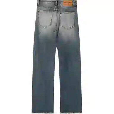 ALL IN Washed Straight Jeans Blue