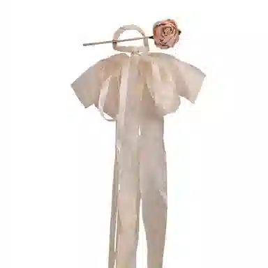 水中玉 山茶花蝴蝶结流苏飘带簪子女新中式盘发发钗汉服旗袍配饰发卡 发簪 女款