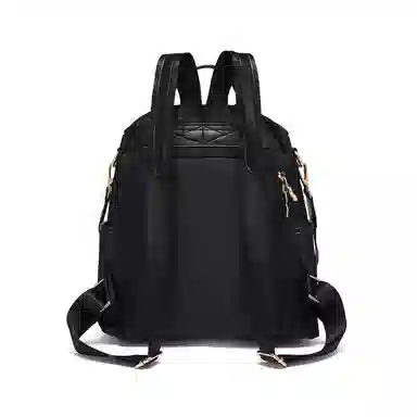 红蜻蜓 学生书包轻便时尚百搭小公仔多功能上学通勤 织物 双肩包背包 常规 女款 黑色