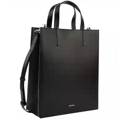 Calvin Klein Medium Leather Tote Black