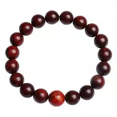 木盛缘 大漆珠佛珠单圈文玩手链 小叶紫檀 手串 男女同款情侣款