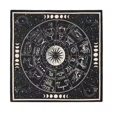 滚烫时光 纯棉星座图印花 棉 头巾 男女同款情侣款