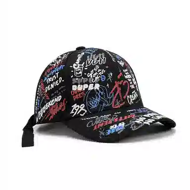 啄木鸟 涂鸦棒球青年街头印花嘻哈帽休闲遮阳 棉 鸭舌帽 男女同款情侣款