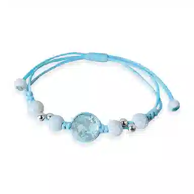 饰伴 繁星记忆运平安喜乐 如意优雅小众国风手工编织手绳 琉璃 手链 男女同款情侣款