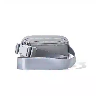 波斯丹顿 轻便防泼水简约 织物 腰包胸包 小号 男女同款情侣款 黑色/灰色