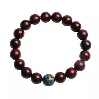 木盛缘 大漆珠佛珠单圈文玩手链 小叶紫檀 手串 男女同款情侣款