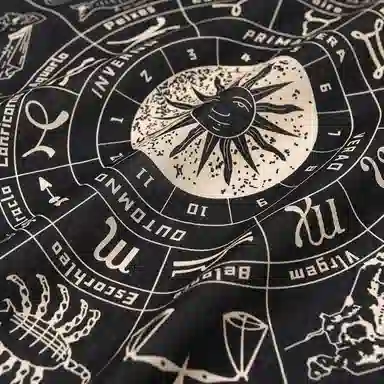 滚烫时光 纯棉星座图印花 棉 头巾 男女同款情侣款