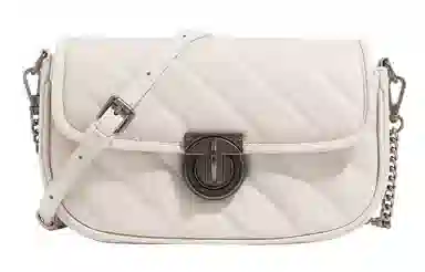 妙迪 小众高级质感时尚 牛皮 腋下包链条包单肩包斜挎包 女款 米白色