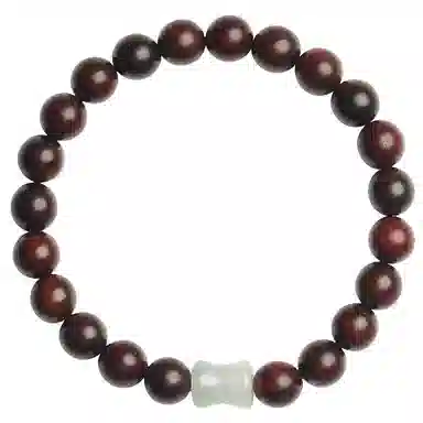 木盛缘 竹节搭高油高密佛珠单圈 小叶紫檀 名贵木作手串 男女同款情侣款