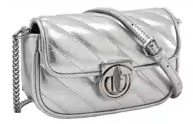 妙迪 小众高级质感时尚 牛皮 腋下包链条包单肩包斜挎包 女款 米白色