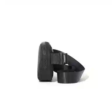 波斯丹顿 轻便防泼水简约 织物 腰包胸包 小号 男女同款情侣款 黑色/灰色