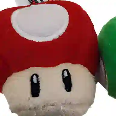 环球影城 马里奥 红绿蘑菇 毛绒玩具