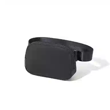 波斯丹顿 轻便防泼水简约 织物 腰包胸包 小号 男女同款情侣款 黑色/灰色