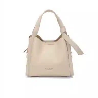 稻草人 可爱少女小众设计时尚潮流 聚氯乙烯革 菜篮子包斜挎包手提包单肩包 小号 女款 子夜黑/麦芽杏/月光白