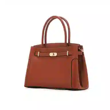 红蜻蜓 铂金包  头层牛皮 铂雅锁韵 精致都市系列 手提包 手拎包 中号 女款 卡其/米白/棕/酒红