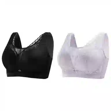 浪莎 舒适无痕亲肤柔软无钢圈收副乳防下垂轻薄聚拢透气文胸 女款 组合装