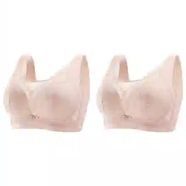 浪莎 舒适无痕亲肤柔软无钢圈收副乳防下垂轻薄聚拢透气文胸 女款 组合装