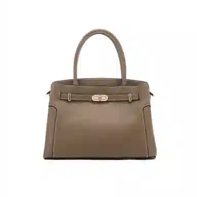 红蜻蜓 铂金包  头层牛皮 铂雅锁韵 精致都市系列 手提包 手拎包 中号 女款 卡其/米白/棕/酒红