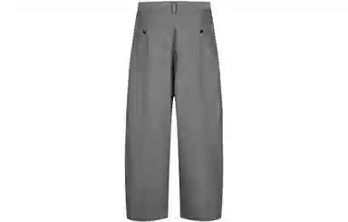 速写 绵羊毛宽松直筒休闲裤 男款 杂黑