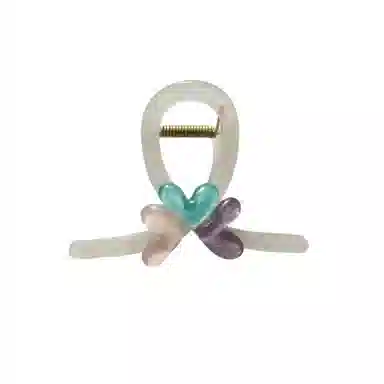 尚先生 夏季清新爱心抓夹田园风鲨鱼夹后脑勺盘发发卡新款头饰发夹发抓 发饰 女款