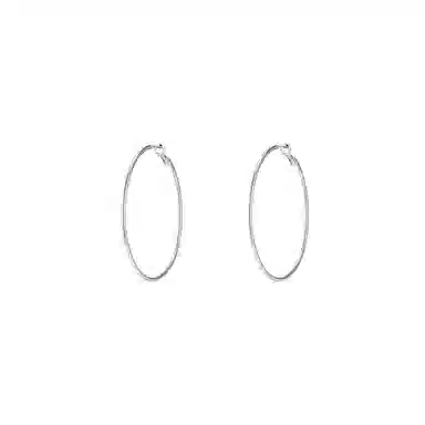 芒果饰品 高级感独特绝美千禧辣妹素圈 合金 耳环 女款