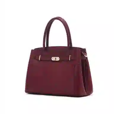 红蜻蜓 铂金包  头层牛皮 铂雅锁韵 精致都市系列 手提包 手拎包 中号 女款 卡其/米白/棕/酒红