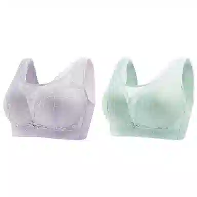 浪莎 舒适无痕亲肤柔软无钢圈收副乳防下垂轻薄聚拢透气文胸 女款 组合装