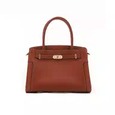 红蜻蜓 铂金包  头层牛皮 铂雅锁韵 精致都市系列 手提包 手拎包 中号 女款 卡其/米白/棕/酒红