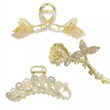 妖娆猫 后脑勺盘发金属气质鲨鱼夹套装高级感 发夹 女款 #礼盒