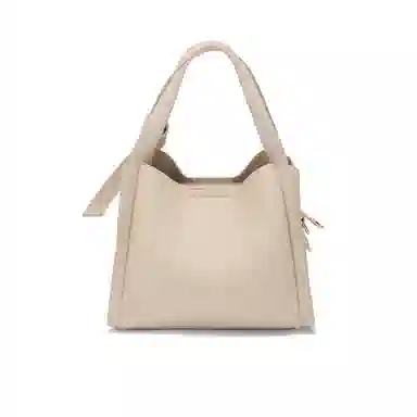 稻草人 可爱少女小众设计时尚潮流 聚氯乙烯革 菜篮子包斜挎包手提包单肩包 小号 女款 子夜黑/麦芽杏/月光白