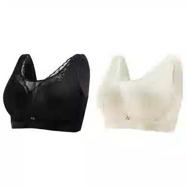 浪莎 舒适无痕亲肤柔软无钢圈收副乳防下垂轻薄聚拢透气文胸 女款 组合装