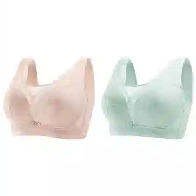 浪莎 舒适无痕亲肤柔软无钢圈收副乳防下垂轻薄聚拢透气文胸 女款 组合装