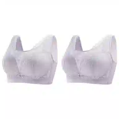 浪莎 舒适无痕亲肤柔软无钢圈收副乳防下垂轻薄聚拢透气文胸 女款 组合装