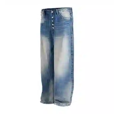 MADE EXTREME Vintage Washed Loose Jeans Blue