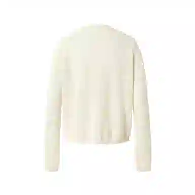 YADcrew Wheat Hollow Embroidered Pullover Sweater Off-White