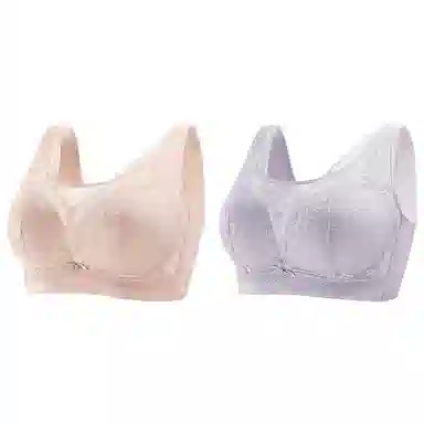 浪莎 舒适无痕亲肤柔软无钢圈收副乳防下垂轻薄聚拢透气文胸 女款 组合装