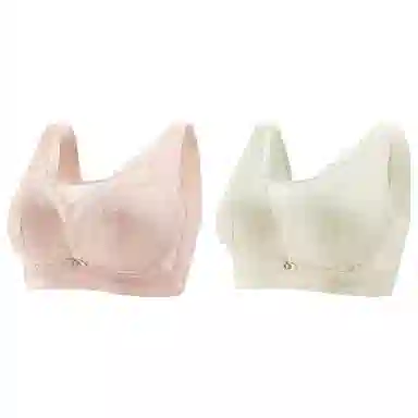 浪莎 舒适无痕亲肤柔软无钢圈收副乳防下垂轻薄聚拢透气文胸 女款 组合装