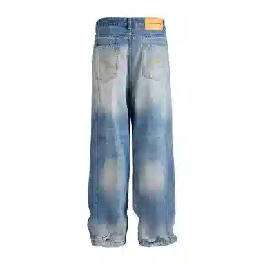 MADE EXTREME Vintage Washed Loose Jeans Blue