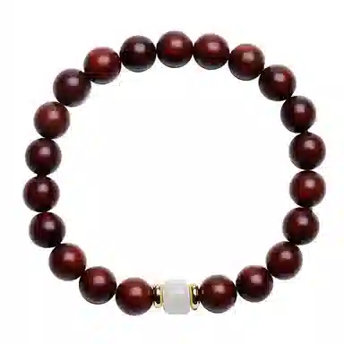 木盛缘 顺纹高密佛珠搭配菩提算盘珠 小叶紫檀 手串 男女同款情侣款